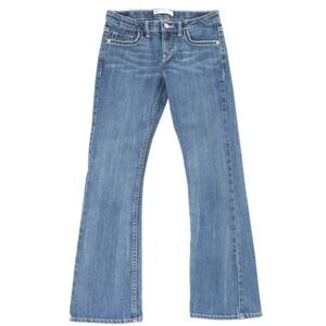 Levi's 715 Bootcut Girls Jeans Size 12 Reg Blue Denim Contrast Stitch Adjustable